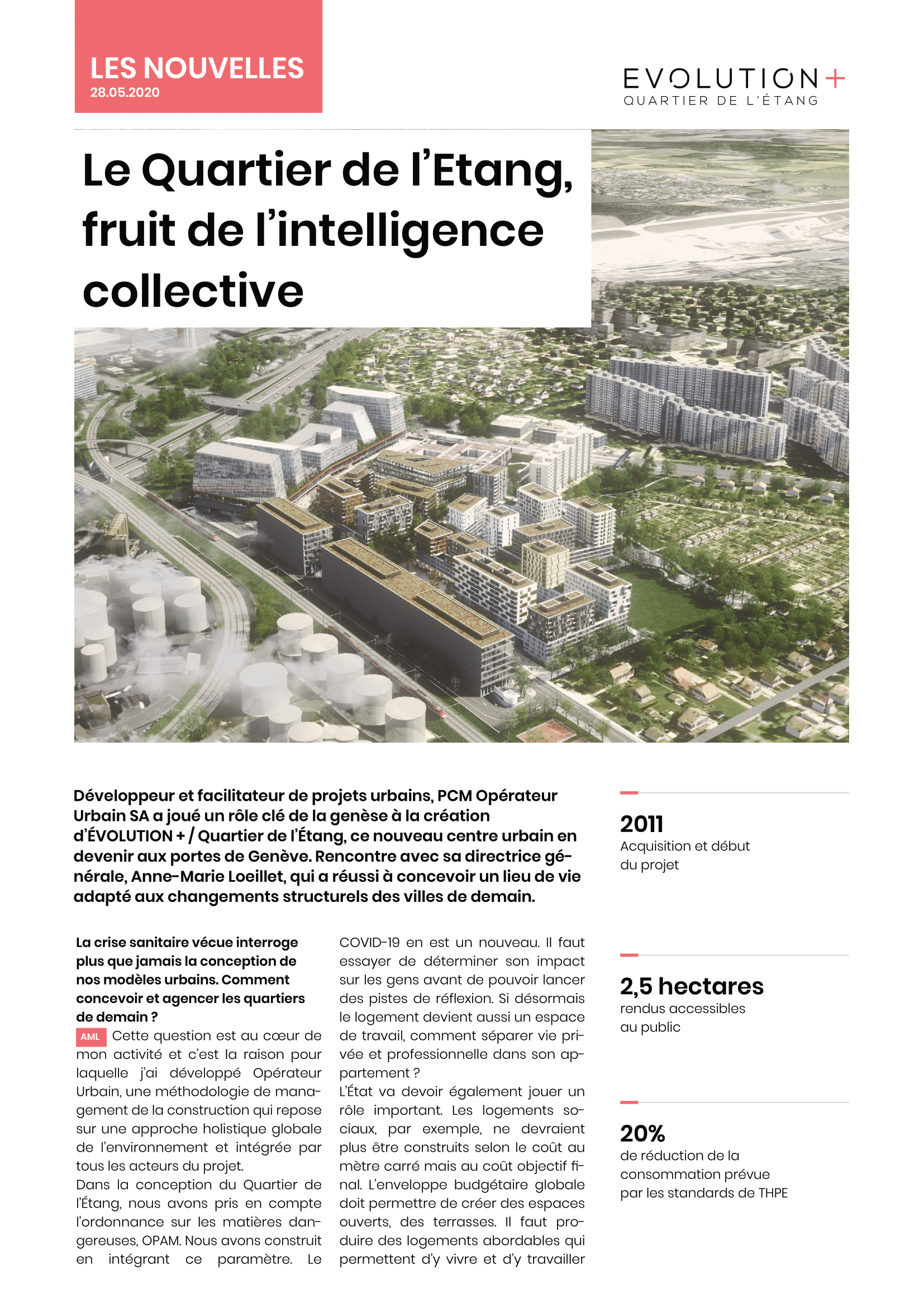 Le Quartier de l'Etang, fruit de l'intelligence collective - Page 1